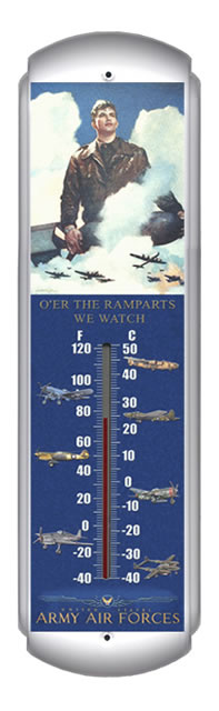 Indoor/Outdoor Thermometer - Army Air Forces